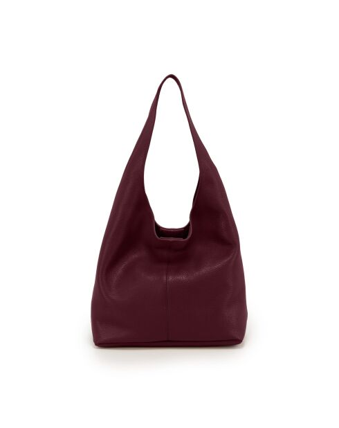 Sac en cuir Tarquinia Bordeaux - 32x32x16cm