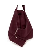 Sac en cuir Tarquinia Bordeaux - 32x32x16cm