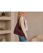 Sac en cuir Tarquinia Bordeaux - 32x32x16cm