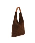 Mirtillo dunkelbraune Tasche aus Veloursleder - 34x39x8cm