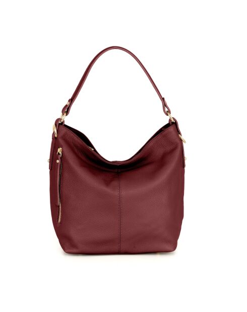 Sac en cuir Carrara rubino - 36x28x12cm