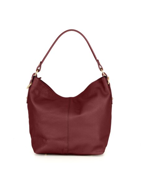 Sac en cuir Carrara rubino - 36x28x12cm