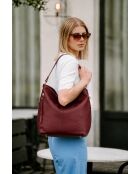 Sac en cuir Carrara rubino - 36x28x12cm
