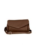 Corno Baitone Bruciato Schultertasche aus Leder - 24x14x10cm