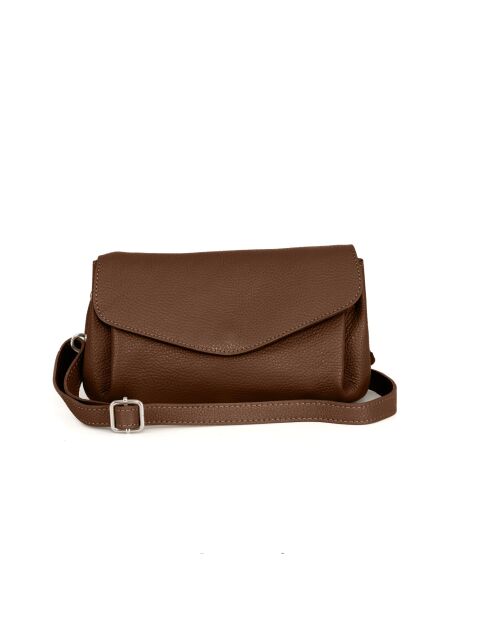 Corno Baitone Bruciato Schultertasche aus Leder - 24x14x10cm