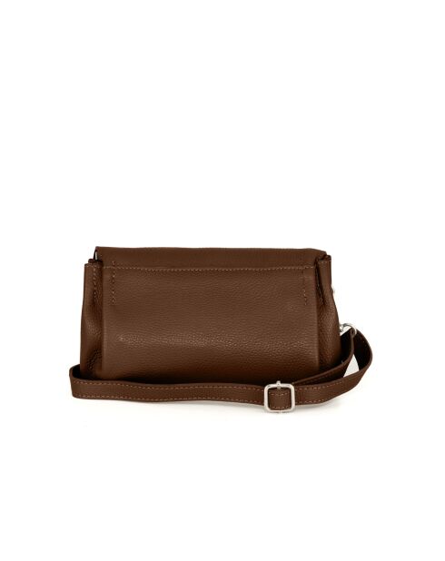 Corno Baitone Bruciato Schultertasche aus Leder - 24x14x10cm