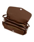 Corno Baitone Bruciato Schultertasche aus Leder - 24x14x10cm