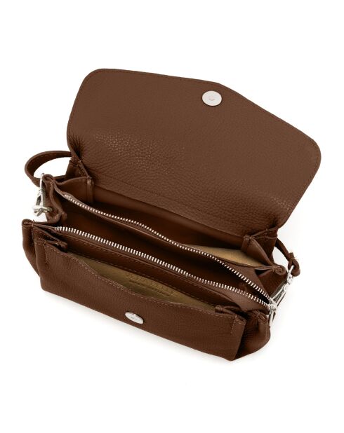 Corno Baitone Bruciato Schultertasche aus Leder - 24x14x10cm