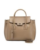 Sac en cuir Pomarance taupe - 40x40x14cm