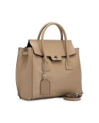 Sac en cuir Pomarance taupe - 40x40x14cm