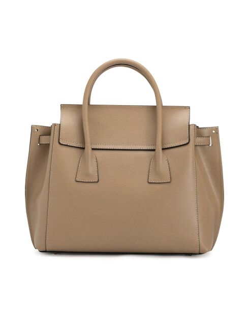 Sac en cuir Pomarance taupe - 40x40x14cm