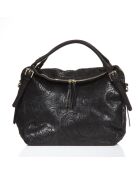 Sac cabas en cuir Cortona noir - 40x36x16cm