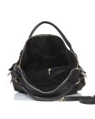 Sac cabas en cuir Cortona noir - 40x36x16cm