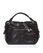 Sac cabas en cuir Cortona noir - 40x36x16cm