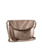Bolso bandolera de piel Cetona gris antracita - 24x18x4 cm