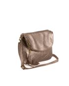 Bolso bandolera de piel Cetona gris antracita - 24x18x4 cm