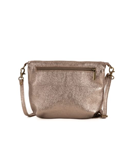 Bolso bandolera de piel Cetona gris antracita - 24x18x4 cm