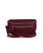 Burgunderrote Schultertasche aus Burano-Leder - 30x19x2cm