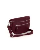 Burgunderrote Schultertasche aus Burano-Leder - 30x19x2cm