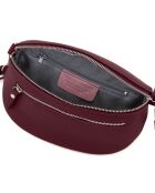 Burgunderrote Schultertasche aus Burano-Leder - 30x19x2cm