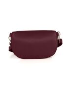 Burgunderrote Schultertasche aus Burano-Leder - 30x19x2cm