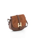 Adda Braune Schultertasche aus Leder - 23x20x6cm