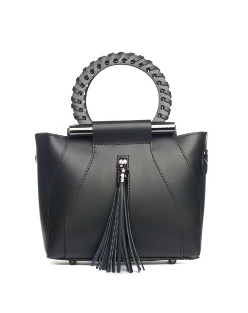 Sac en cuir Garlate noir - 28x21x10cm