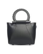Sac en cuir Garlate noir - 28x21x10cm