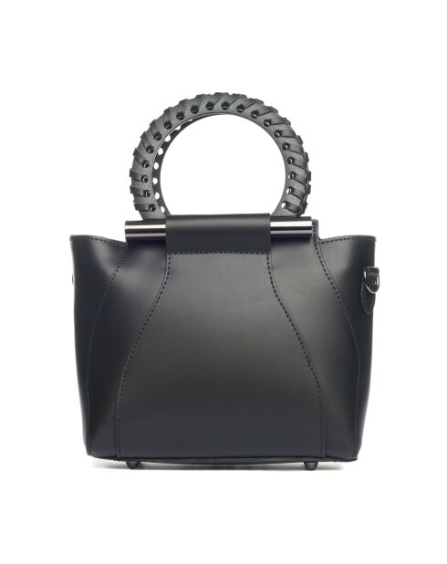 Sac en cuir Garlate noir - 28x21x10cm