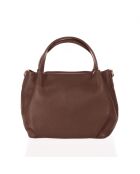 Dunkelbraune Taro Ledertasche - 28x25x18cm