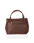 Dunkelbraune Taro Ledertasche - 28x25x18cm
