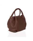 Dunkelbraune Taro Ledertasche - 28x25x18cm