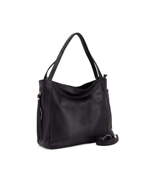Sac en cuir Fiesole noir - 34x29x15cm