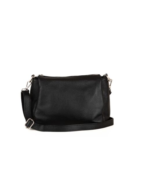 Melfi Schultertasche aus schwarzem Leder - 26x19x9cm