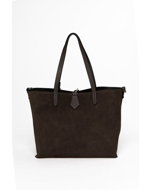 Imerese Mokka-Ledertasche - 46x30x12cm