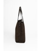 Imerese mokka leren tas - 46x30x12cm