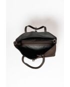 Imerese mokka leren tas - 46x30x12cm