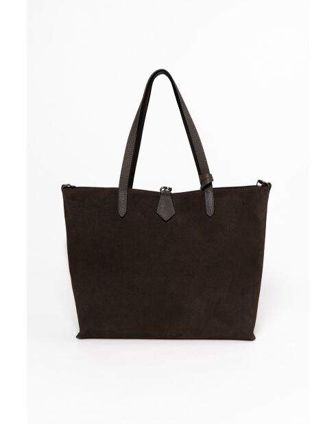 Imerese mokka leren tas - 46x30x12cm