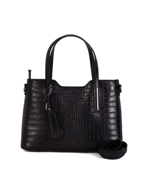 Acco schwarze Ledertasche - 32x22x12cm