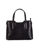 Acco schwarze Ledertasche - 32x22x12cm