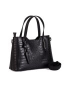 Acco schwarze Ledertasche - 32x22x12cm
