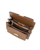 Sac bandoulière en cuir Carbonara cognac - 23x17x10cm