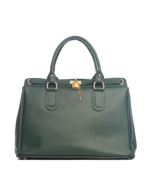 Sac en cuir Nure vert - 36x28x18cm