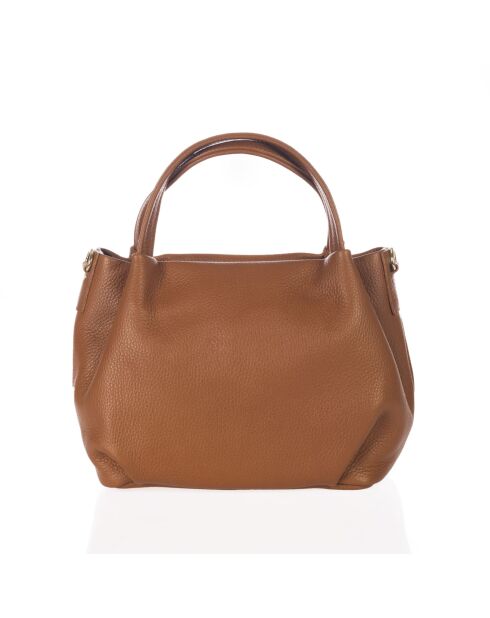 Sac en cuir Taro cognac - 28x25x18cm