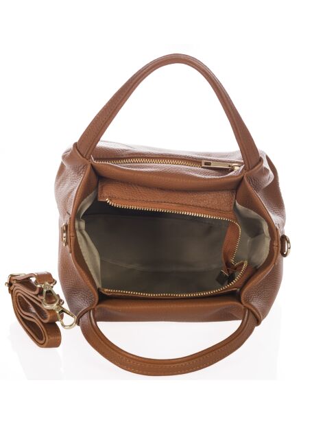 Sac en cuir Taro cognac - 28x25x18cm