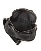 Favara zwarte leren schoudertas - 24x19x7cm