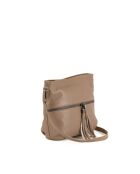 Sac bandoulière en cuir Montepulciano taupe - 36x23x10cm