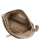 Sac bandoulière en cuir Montepulciano taupe - 36x23x10cm