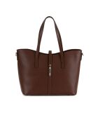 Sac en cuir Montecarlo brun - 36x27x14cm