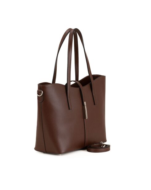 Sac en cuir Montecarlo brun - 36x27x14cm